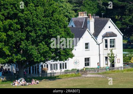 Das Skylark Cafe Restaurant am Wandsworth Common in London, SW18 Stockfoto