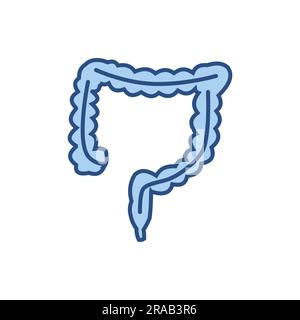 Symbole Für Die Vektorlinie Des Darms Stock Vektor
