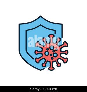 Vektorsymbol für Coronavirus-Schutz Stock Vektor
