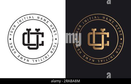 Erstmaliges Monogramm für Luxus CU oder UC Text Letter Logo Design Interlocking CU Streetwear Monogramm für Mode Monogramm Stock Vektor