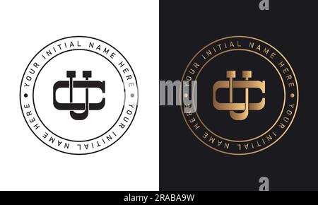 Erstmaliges Monogramm für Luxus CU oder UC Text Letter Logo Design Interlocking CU Streetwear Monogramm für Mode Monogramm Stock Vektor