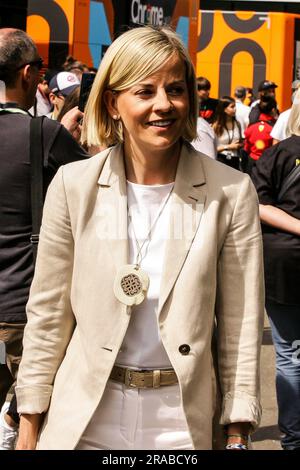 SPIELBERG, Österreich. 2. Juli 2023. Susie WOLFF, Ehefrau von Toto Wolff, F1 am Red Bull Ring, Oesterreich Ring, Formel 1, ÖSTERREICHISCHER Grand Prix, großer Preis von OESTERREICH, GP d'Autriche, Motorsport, Formel1, gebührenpflichtiges Bild, Copyright © Udo STIEFEL/ATP Images (STIEFEL Udo/ATP/SPP). Guthaben: SPP Sport Press Photo. Alamy Live News Stockfoto