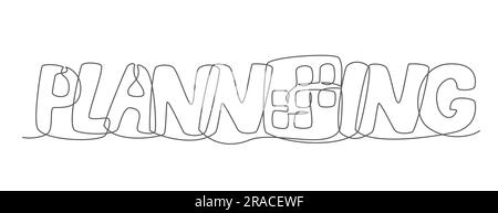 Planen einer Linie auf weißem Hintergrund Stock Vektor