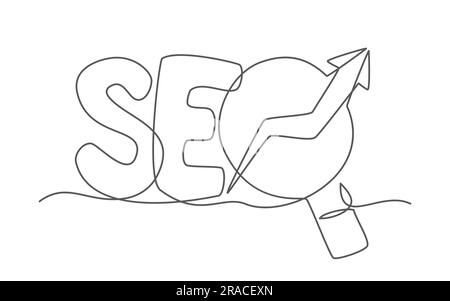 SEO: Eine Linie auf weißem Hintergrund Stock Vektor