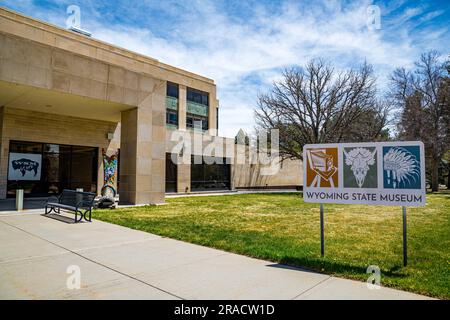 Wyoming, WY, USA - 10. Mai 2022: Das Wyoming State Museum Stockfoto
