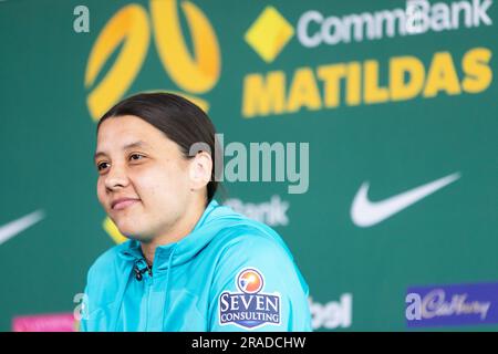 Mediengelegenheit Der Australischen Fußballmannschaft Matildas Stockfoto