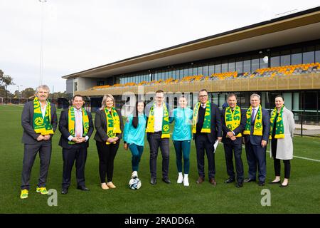 Mediengelegenheit Der Australischen Fußballmannschaft Matildas Stockfoto