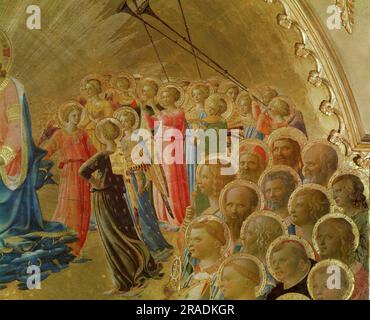 Fra Angelico – Krönung der Jungfrau, Detail – Engel und Heilige 1434-35 Stockfoto