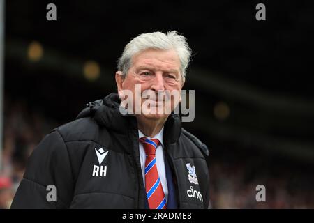 Dateifoto vom 13.-05-2023 von Roy Hodgson, der nach der Ernennung zum Crystal Palace Manager für die Saison 2023-24 ein Finale der Premier League in der oberen Hälfte anvisiert hat. Ausgabedatum: Montag, 3. Juli 2023. Stockfoto