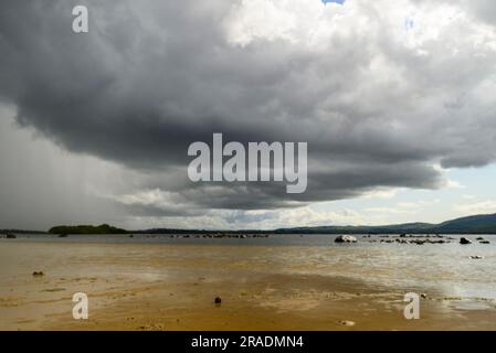 Gewitter, Lough Cullin, County Mayo, Irland Stockfoto