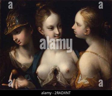 Pallas Athena, Venus und Juno 1593 von Hans von Aachen Stockfoto