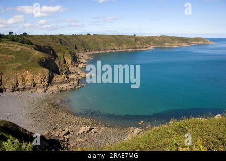 Pors Pin Coast, Baie de Saint Brieuc, Pointe Berjule, Bretagne, Frankreich Stockfoto