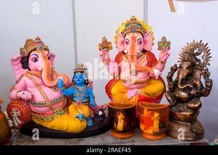 Bommai Kolu, Kolu Festival ist eine Puppen- und Figurenausstellung, die während des Festivals von Navratri in Tamil Nadu, Südindien, Indien, Asien gefeiert wird Stockfoto