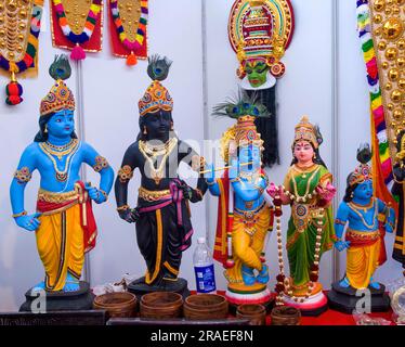 Bommai Kolu, Kolu Festival ist eine Puppen- und Figurenausstellung, die während des Festivals von Navratri in Tamil Nadu, Südindien, Indien, Asien gefeiert wird Stockfoto