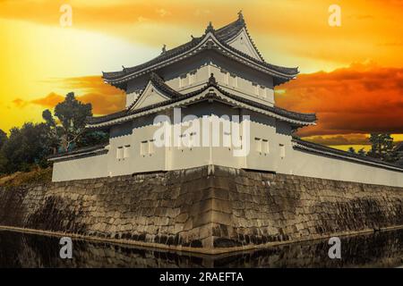 Weltkulturerbe: Burg Nijo (Nijo-jo), Kyoto, Japan. Erbaut 1603 und fertiggestellt 1626. Residenz des ersten Tokugawa Shogun Ieyasu. Das ist es Stockfoto