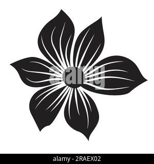 Wildblumenvektor-Ikone. Blume flach Symbol. Stock Vektor