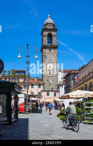 Piazza della Repubblica, Pontremoli, Massa-Carrara. Toskana, Italien Stockfoto