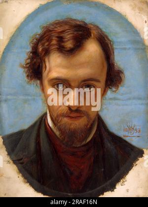 Dante Gabriel Rossetti (12. Mai 1828 - 9. April 1882) war ein britischer Dichter und Maler, hier im Alter von 22 Jahren gezeigt, historische, digital restaurierte Reproduktion eines Originals aus dem 19. Jahrhundert / Dante Gabriel Rossetti (12. Mai 1828 - 9. April 1882) war ein britischer Dichter und Maler, hier im Alter von 22, Historisch, digital restaurierte Reproduktion von einer Vorlage aus dem 19. Hundert Stockfoto