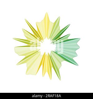 Designelemente. Welle von vielen farbigen Linien Kreis Ring. Abstrakte vertikale gewellte Streifen auf weißem Hintergrund Stockfoto