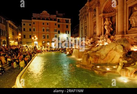 Trevi-Brunnen, Architekt Nicola Salvi, Rom, Fontana di Trevi, Italien Stockfoto