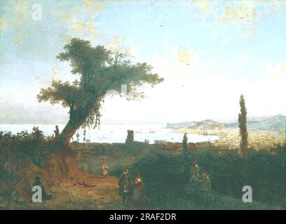 Das alte Feodosia 1839 von Iwan Aivazowsky Stockfoto