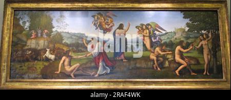 Erschaffung und Fall des Menschen 1515 von Mariotto Albertinelli Stockfoto