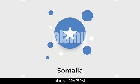 Somalia-Flagge Kreis rundes Symbol farbenfrohe Vektordarstellung Stock Vektor