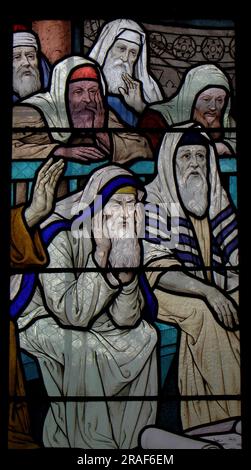 Das Leben Christi. Eglise Saint-Sulpice de Fougères (Detail) 1919 von Ludovic Alleaume Stockfoto