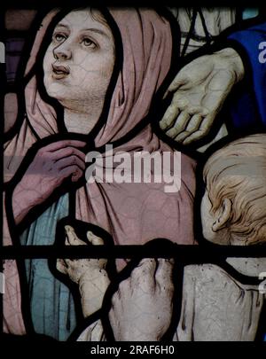 Das Leben Christi. Eglise Saint-Sulpice de Fougères (Detail) 1919 von Ludovic Alleaume Stockfoto