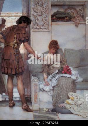 Eine stille Begrüßung 1889 von Sir Lawrence Alma-Tadema Stockfoto