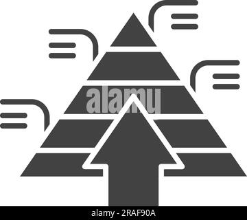 Bild des Symbols „Pyramiden der Bedürfnisse“. Stock Vektor