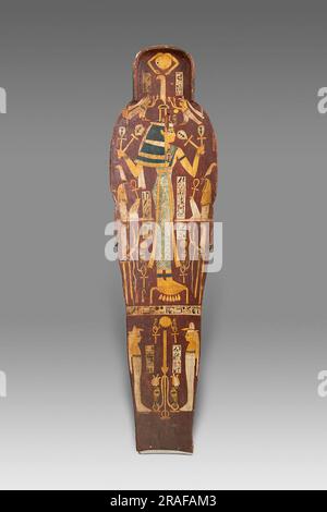 Mummy Board of Henettawy, wahrscheinliche Schwester Ehefrau des Hohepriesters von Amun Smendes 970 v. Chr. vom alten Ägypten Stockfoto