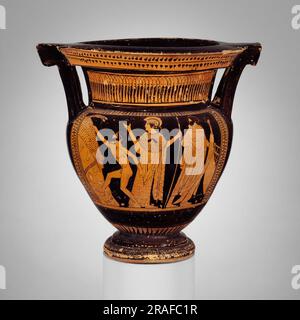 Terrakotta Column Krater (Schale zum Mischen von Wein und Wasser) 460 v. Chr. von der antiken griechischen Töpferei Stockfoto