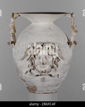 Terrakotta 2-Stiel Vase 300 v. Chr. von der antiken griechischen Töpferei Stockfoto