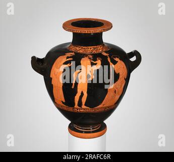 Terracotta Hydria - Kalpis (Wasserglas) 450 v. Chr. von der antiken griechischen Töpferei Stockfoto