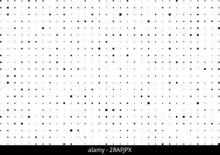 Quadratisches Nahtmuster. Sich wiederholender Farbton mit gepunktetem Halbton. Hintergrund wird verblasst. Einfache, kleine geometrische Patern. Verblasste Textur wiederholen. Wiederholter Abstract Stock Vektor