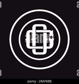 Modern Streetwear CO oder OC Initial Monogramm Text Letter Logo Design Stock Vektor