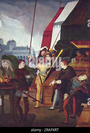 Mucius Scaevola 1531 von Hans Baldung Stockfoto