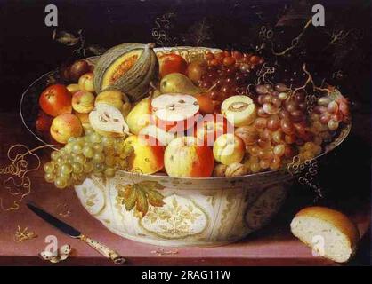 Still Life of Fruit in a Wan-li Bowl 1607 von Osias Beert Stockfoto