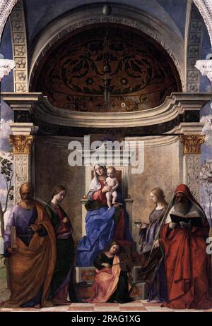 San Zaccaria Altarpiece 1505; Venedig, Italien von Giovanni Bellini Stockfoto