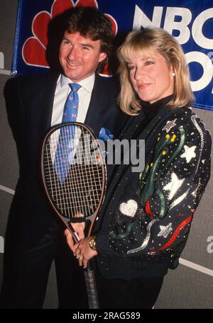 1989Jimmy Conners Chris Evert John Barrett/PHOTOlink/MediaPunch Stockfoto