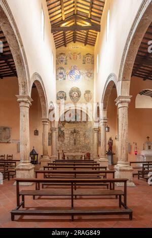 Kirche Santa Maria und San Rocco, Pitigliano, Grosseto, Toskana, Italien Stockfoto