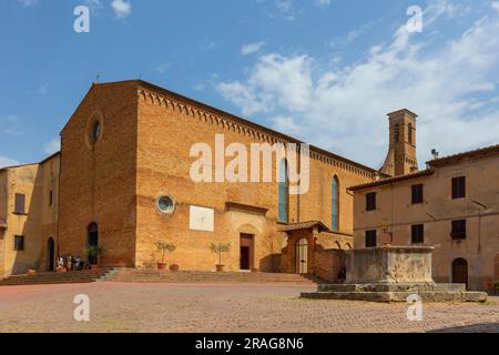 Kirche Sant'Agostino, San Gimignano, Siena, Toskana, Italien Stockfoto