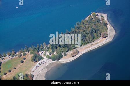 Luftaufnahme des Stanley Parks. In Vancouver, British Columbia, Kanada. Stockfoto