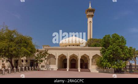 Farooq Moschee in Al Fahidi oder Al Bastikaya Viertel im alten Dubai, vereinigte Arabische Emirate Stockfoto