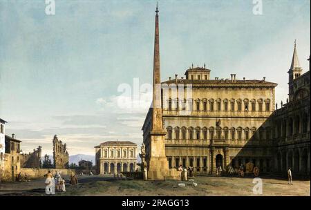 Rom: Blick auf die Piazza di San Giovanni in Laterano c.1744; Italien von Bernardo Bellotto Stockfoto