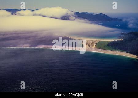 Luftaufnahme von Cape Scott und Umgebung, Vancouver Island, BC, Kanada Stockfoto