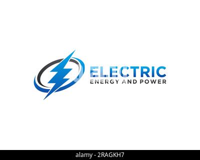 Flash Thunderbolt Energy Power Logo-Design-Vektorvorlage. Hochgeschwindigkeits-Batterie Logotyp Konzeptsymbol Stock Vektor