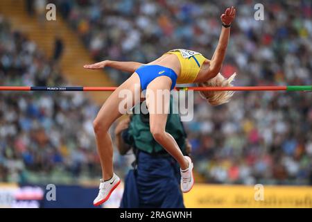Julia Levchenko (Ukraine). High-Jump-Frauen. Europameisterschaft München 2022 Stockfoto