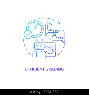 Symbol für effizientes Benennen im KI-Bildungskonzept Stock Vektor